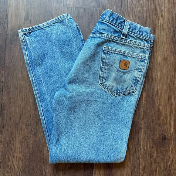 Carhartt B480 Traditional Fit Jeans 38x32 Light Wash Denim 2014 - Picture 1 of 8